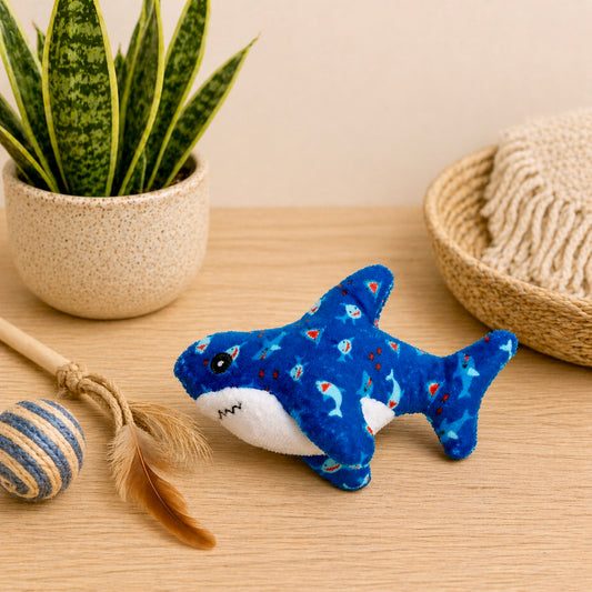 Shark Attack Cat Toy | Coastal Plush