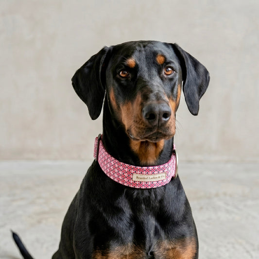 Pink Retro Dog Collar