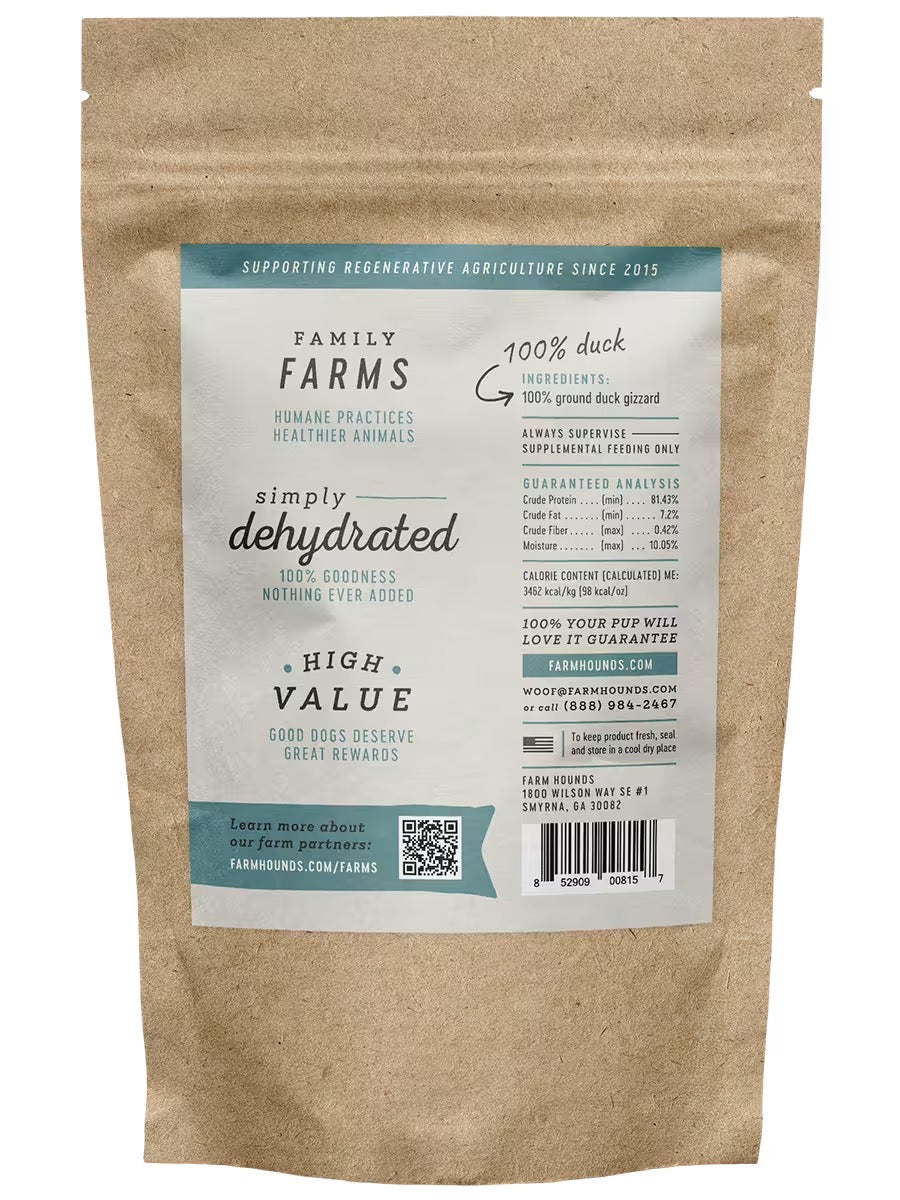 All-Natural Duck Gizzards | Farm Hounds