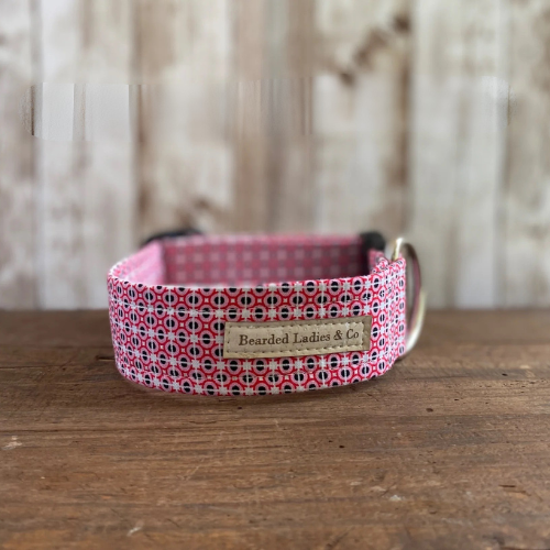 Pink Retro Dog Collar